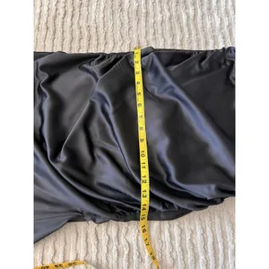 David's Bridal GALINA SIGNATURE Women’s Stretch Satin Ruched Mermaid Dress Black Size 2 EUC thumbnail 12