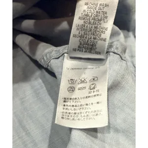 Frank & Eileen Fiona Sleeveless Button Up Shirt Women's L Chambray thumbnail 5