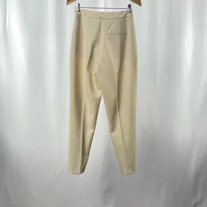 Zara‎ High Waist Trousers in Ivory Size Small thumbnail 7