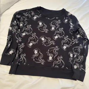 Disney The Little Mermaid Ariel Sweatshirt Long Sleeve Black Reversible Womens M thumbnail 5