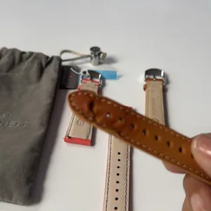 Michele Women's Watch Straps Bundle 18 & 20 Salmon and Brown with Flaw thumbnail 3