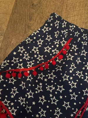 Boutique NWT Star Print Pom Pom Shorts / July 4th World Cup / Size Small thumbnail 5