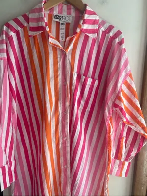 Beach Riot Alexa Striped Button-Up Shirt thumbnail 6