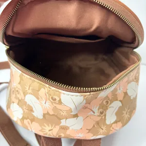 Disney Stitch Floral Backpack Brown,Tan, Fall Halloween New‎ thumbnail 4