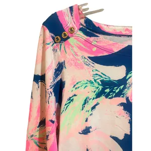 Lilly Pulitzer Sophie Dress Womens M Pink Blue Floral Excellent UPF 50+ Shift thumbnail 9