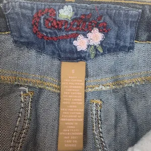 Candie's size 5 30 Asymmetrical Denim White Skirt ruffle cowgirl y2k vintage vib thumbnail 10