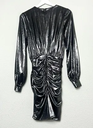 House of Cb London Alvona Silver Metallic Mini Dress thumbnail 5