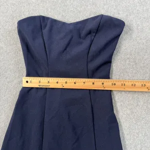 Lucy In The Sky Size XXS Navy Blue Strapless Mini Dress Ladder Bow Back Bodycon thumbnail 4