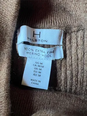 H by Halston Sleeveless Turtleneck wool Sweater - Taupe Brown thumbnail 2