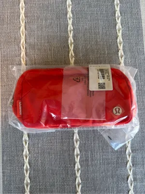 Lululemon Belt Bag Solar Orange/White Large Logo Crossbody 1 Liter thumbnail 2