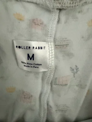 Roller Rabbit Hathi Christmas elephant print pajama pants M thumbnail 4