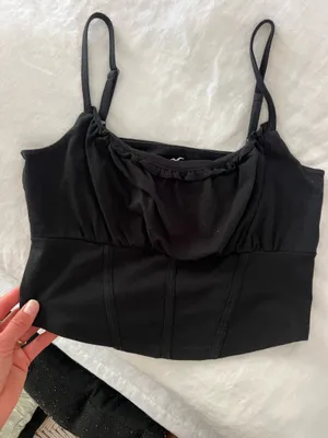 Black Hollister corset crop tank top thumbnail 5