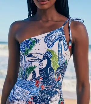 Farm Rio Tropical Print One Piece Swimsuit, Size XS thumbnail 4