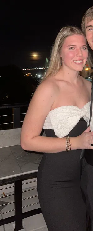 Windsor Strapless Black Dress With White Bow thumbnail 4