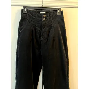 Free People We The Free Jayde Flare Pants Black Corduroy Size 27 thumbnail 4
