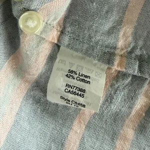 J Crew The Perfect Shirt‎ Linen Cotton Striped Button Down Pink Blue Medium thumbnail 7