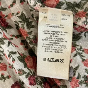 Free People Floral Blouse in Orange and Green vintage combo thumbnail 10