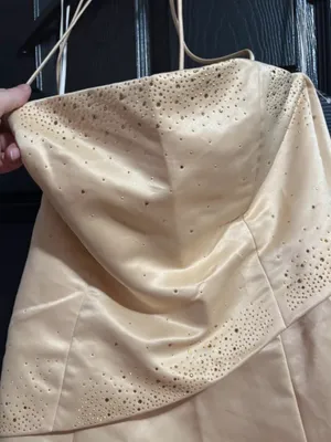 Strapless Gold Evening Gown Size 18W thumbnail 2