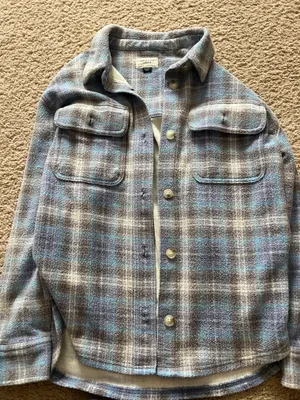 American Eagle Oversized Plaid Shacket thumbnail 1