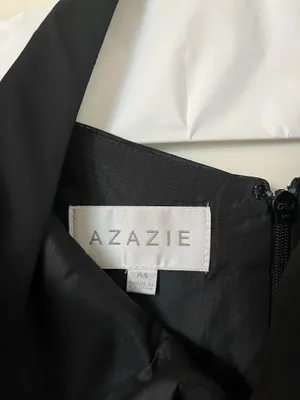 Azazie Tessie Bridesmaid Dress Black thumbnail 4