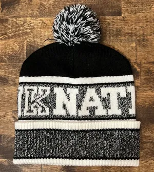 PINK Victoria’s Secret Black & White Pom Pom Beanie thumbnail 1