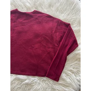 Wild Fable Long Sleeve Boxy Cropped T-Shirt Berry Red Size Large thumbnail 8
