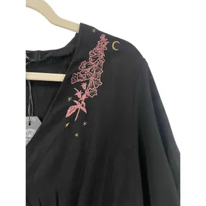 NWT Disturbia Foxglove V Neck Black Whimsygoth Mini Dress Size 12 thumbnail 5
