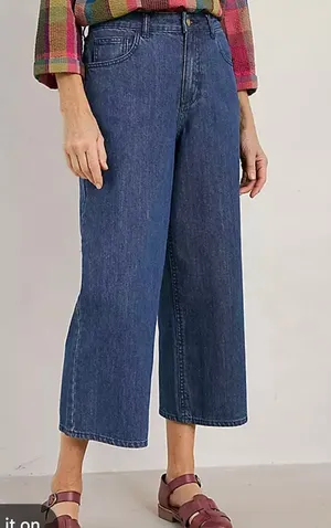 SeaSalt Cornwall Barnes wide leg crop jeans size 6 thumbnail 1