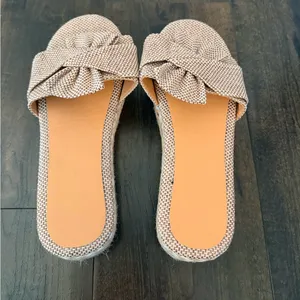 NEW Boho Platform Bow Sandals Tan Size 7 thumbnail 5