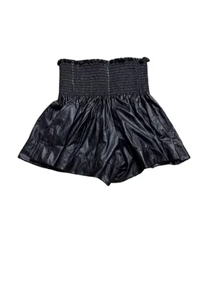 🖤 Queen of Sparkles Faux Leather Smocked Ruffle Shorts Size XS 🖤 thumbnail 5