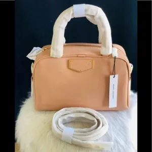 Marc Jacobs Voyager‎ Leather Mini Satchel, Luxury Italian Leather, Pink, NWT thumbnail 9