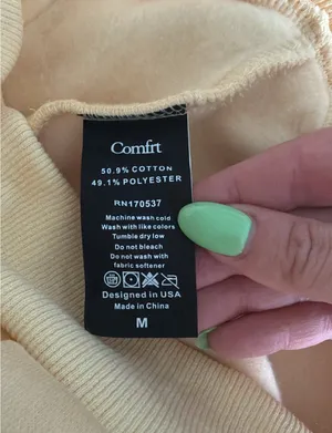 Comfrt Medium Pastel Hoodie - Mega in Canary Yellow thumbnail 9
