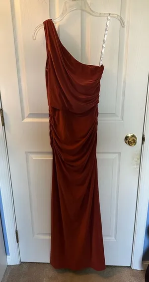 One shoulder bridesmaid dress thumbnail 1