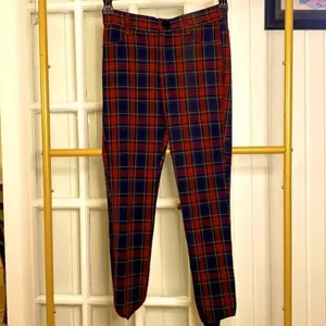 ZARA Plaid Skinny Trouser Pants thumbnail 2