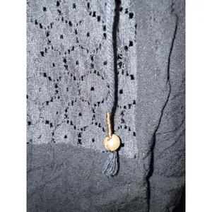 Free People Moon River Easy Top Size Small Black Daisy Lace Peasant Blouse thumbnail 4