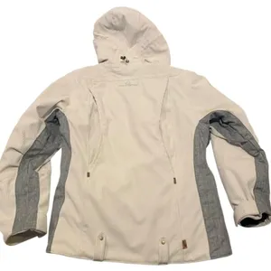 ​Obermeyer Cloud 9 Cream Corduroy Ski Jacket Womens‎ 6 Asymmetrical Moto Y2K Vtg thumbnail 2