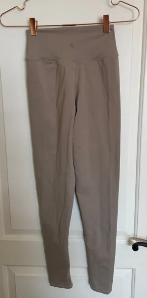 AYBL‎ Core High Waisted Leggings Women Small Taupe Brown Workout Yoga Tights thumbnail 1