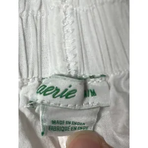 Aerie White Tiered Ruffle Mini Skirt Lace Trim Textured Crinkle Size‎ Medium thumbnail 2