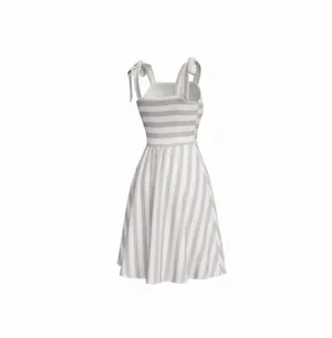 Alice + Olivia Maryann Tie-Shoulder Striped Mini Dress thumbnail 4