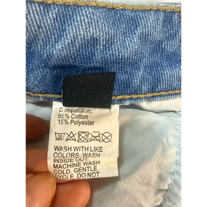 SHEIN Light Blue Boyfriend Jeans with Abstract Line-Face Print thumbnail 8