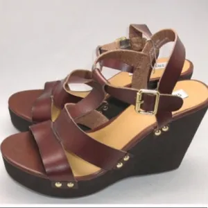 Steve Madden Brown Platform Wedges thumbnail 1