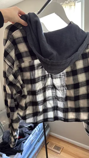American Eagle Crop Flannel Plaid thumbnail 2