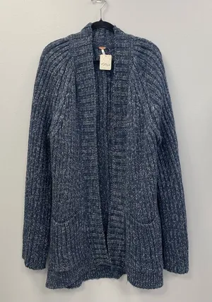Free People Blossom Knit Cardigan in Big Dipper Blue - Large - NWT thumbnail 1