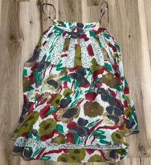 Anthropologie Ryu: Multi Print Contrast Tunic Sleeveless Dress Women’s Large thumbnail 1