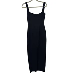LIONESS Hot Nights Maxi Dress in Onyx XSmall New Womens Long Cotton Gown thumbnail 6