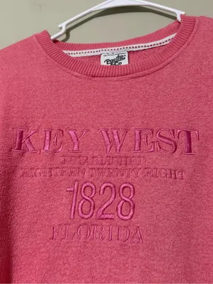 Pacific & Co. size medium pullover sweater Key West Florida coral salmon color thumbnail 4
