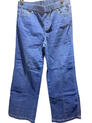 Women’s Wide Leg Flare Jeans in Blue thumbnail 1