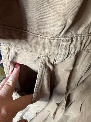 Free People We The Free Sammie Utility Denim Jumpsuit Coverall NWOT Brown Small thumbnail 6