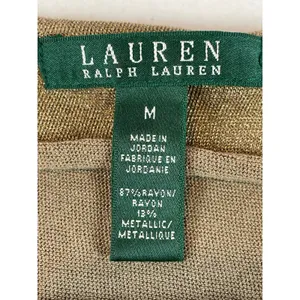 Lauren Ralph Lauren Gold Sleeveless Top Size M Classic Style thumbnail 2