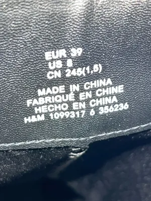 H&M Chunky Lug Rubber Sole Ankle Pull-On Black Boots-Size 39 EU / 8 US thumbnail 9